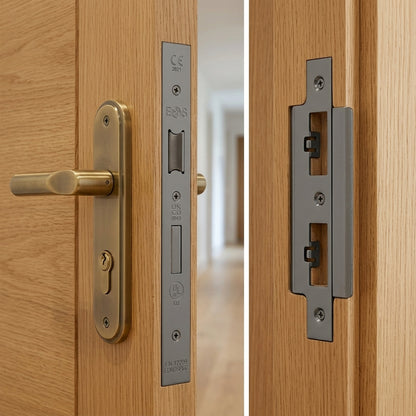 Forend Strike & Fixing Pack To Suit Din Euro Sash/Bathroom Lock