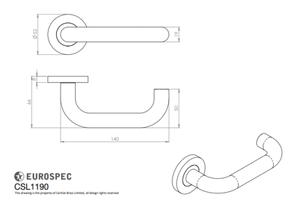 Nera Safety Lever on Sprung Rose Grade 201