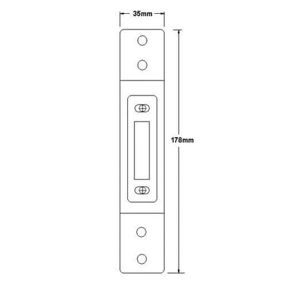 Hookbolt Keep for Timber or Composite Doors