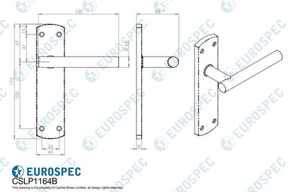 Residential T Bar Lever on Backplate