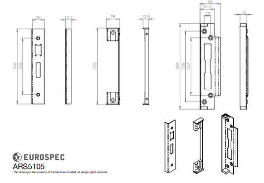 Easi - T Rebate Set Sashlock 13Mm