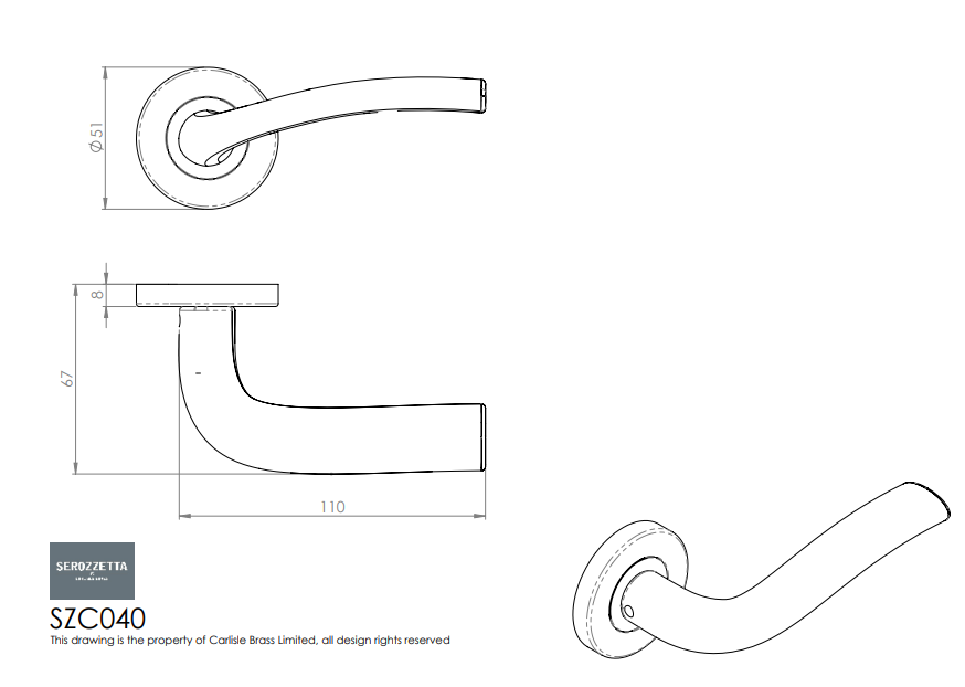 Cuatro Lever on Round Rose