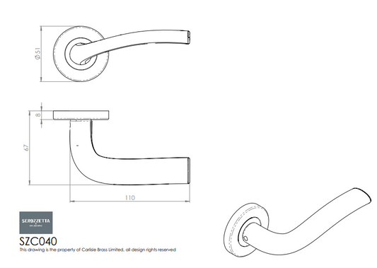 Cuatro Lever on Round Rose