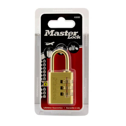 30mm Open Shackle Combination Brass Padlock