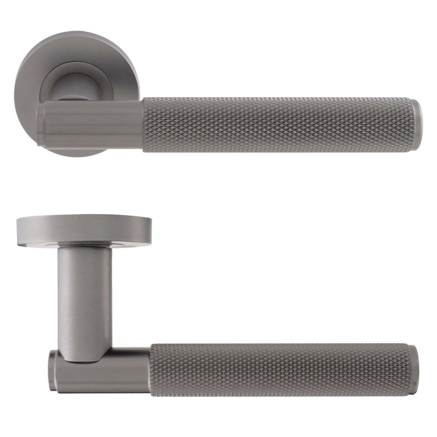 Knurled lever on rose ( Finishes)