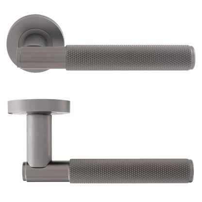 Knurled lever on rose ( Finishes)