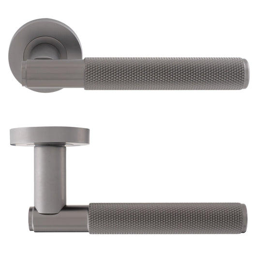 Knurled lever on rose ( Finishes)