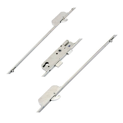 Europa Latch Deadbolt 2 Hooks 2 Inboard Rollers Lift Lever Multipoint Door Lock (top hook to spindle = 726mm)