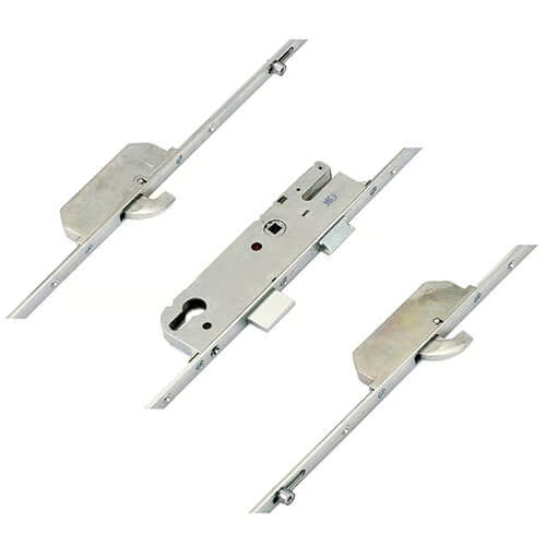 Latch Deadbolt 2 Hooks 2 Outboard Rollers Lift Lever Multipoint Door Lock - Option 1 (top hook to spindle = 455mm)