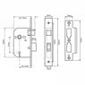 642/762 Value British Standard 5 Lever Mortice Sashlock