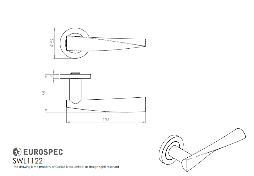SWL Brema Lever on Rose
