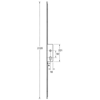 Passive Lock Lift Lever Multipoint Door Lock