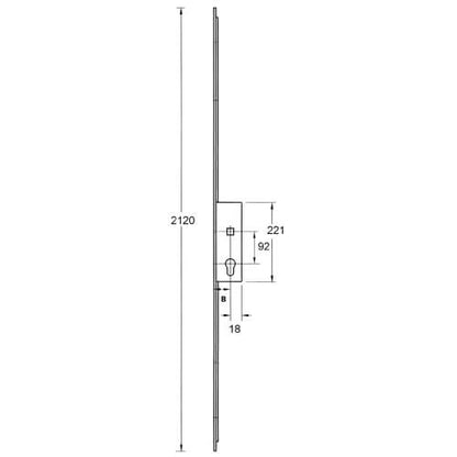 6535 French Door Kit For a pair of rebated UPVC doors