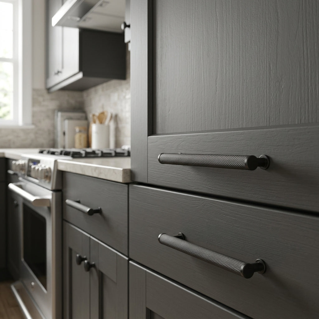 Crispin Knurled T-bar Cupboard Pull Handle