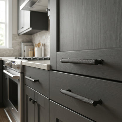 Crispin Knurled T-bar Cupboard Pull Handle