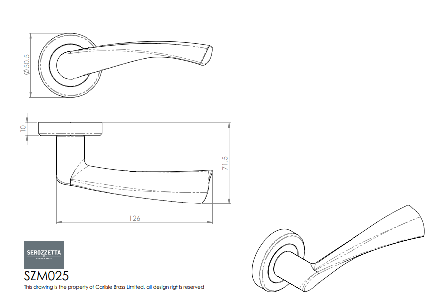 Breeze Lever on Round Rose