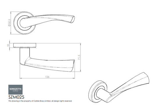 Breeze Lever on Round Rose