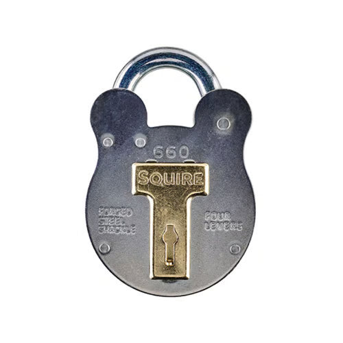 660 Old English Open Shackle Steel Padlock