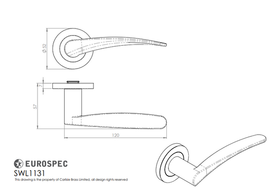 SWL Tirolo Lever on Rose