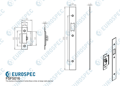 Forend Strike & Fixing Pack To Suit Din Latch