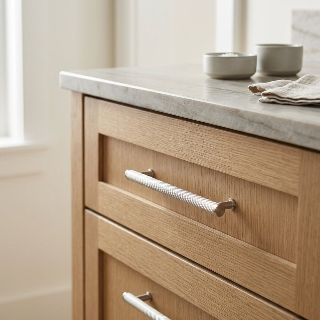 Crispin Knurled T-bar Cupboard Pull Handle