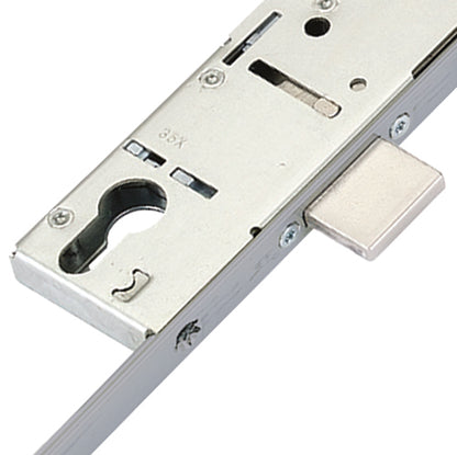 Latch Deadbolt 2 Hooks 4 Rollers Split Spindle Multipoint Door Lock - Option 1 (top hook to spindle = 610mm)
