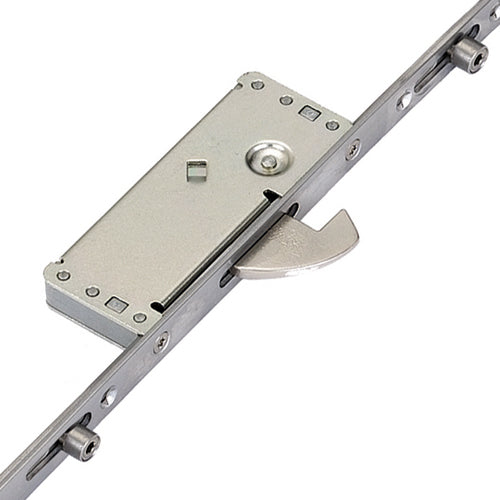 Latch Deadbolt 2 Hooks 4 Rollers Split Spindle Multipoint Door Lock - Option 1 (top hook to spindle = 610mm)