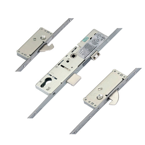 Latch Deadbolt 2 Large Hooks Split Spindle Multipoint Door Lock - Option 2 (top hook to spindle = 730mm)