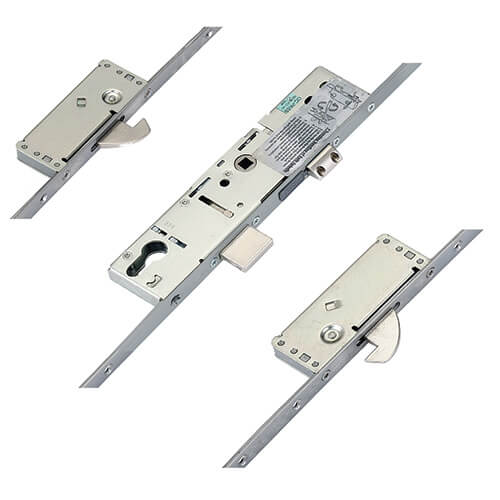 Latch Deadbolt 2 Large Hooks Split Spindle Multipoint Door Lock - Option 2 (top hook to spindle = 730mm) (Copy)
