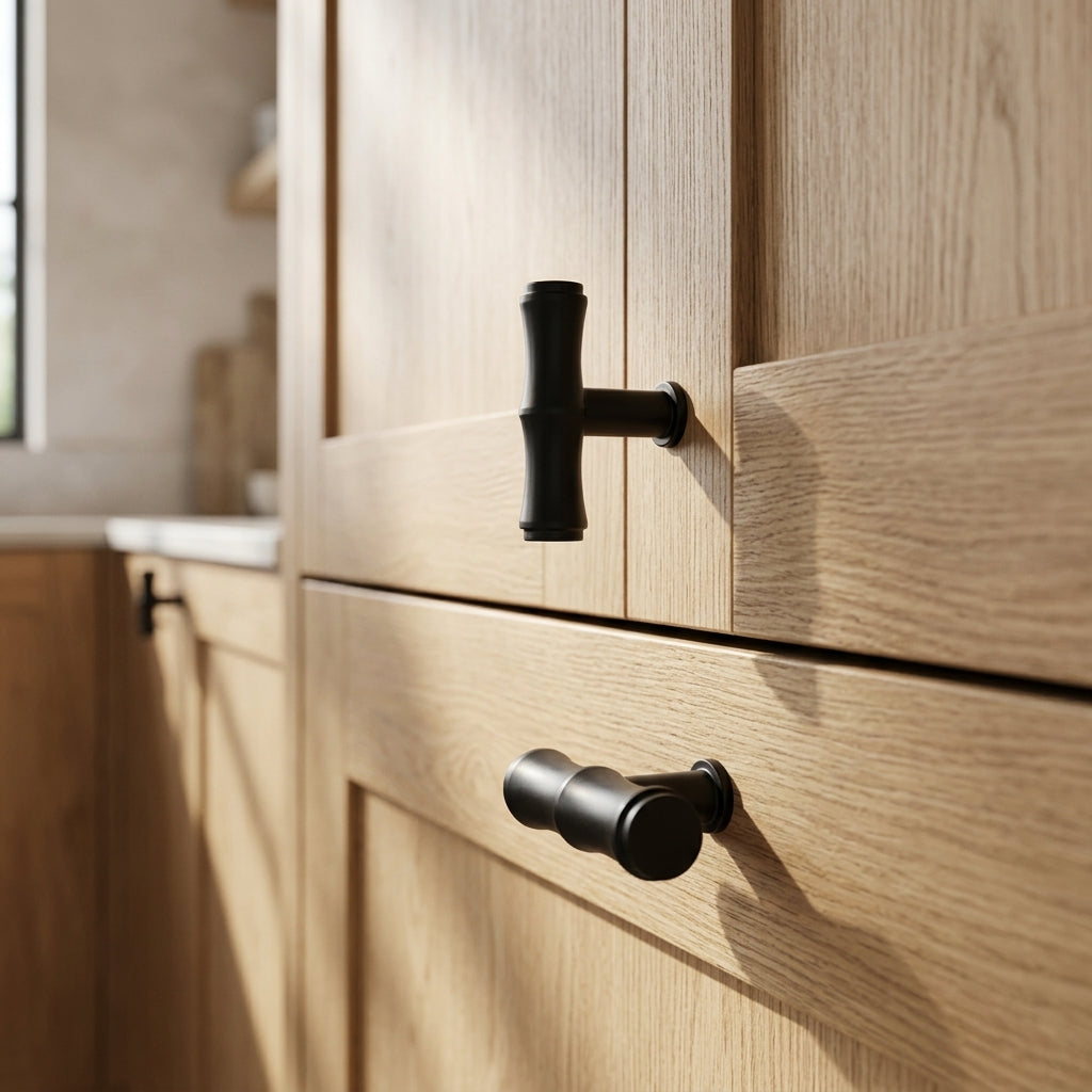 Crispin Bamboo T-bar Cupboard Knob