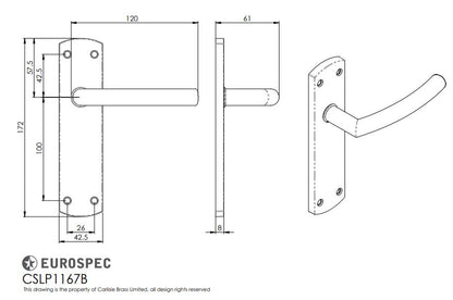 Residential Arched Lever on Backplate