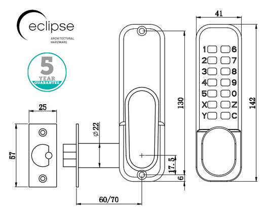 ED20 Easy Code Change Digital Lock (Fire Rated)