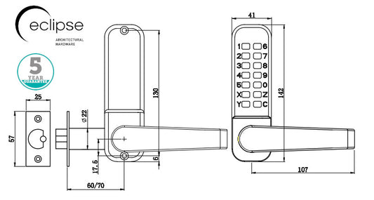 ED40 SCP Lever Handle Digital Lock