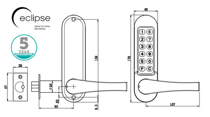 ED50 Heavy Duty Lever Handle Digital Lock