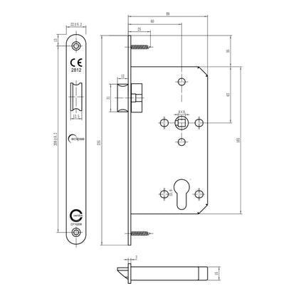 Din Latch Radius 60mm