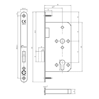 Din Euro Deadlock Radius 60mm