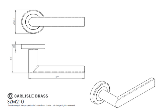 Edge Lever on Round Rose