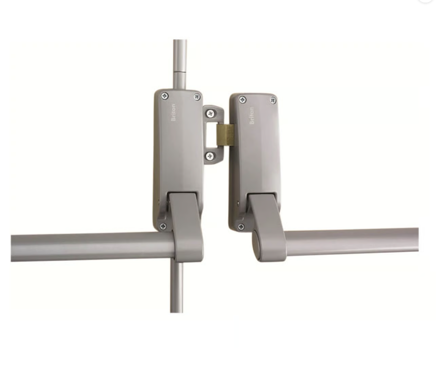 377 Three Point EN1125 Double Rebated Push Bar Set - For Wooden Panic Exit Doors