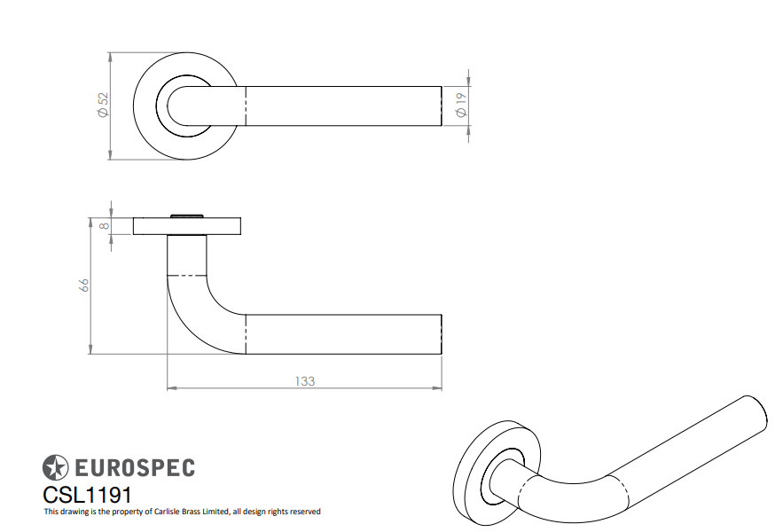 Spira Lever On Sprung Rose