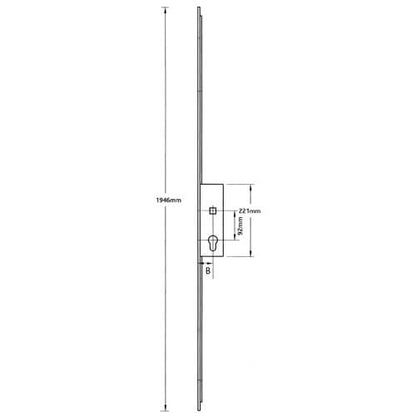 Passive Lock Lift Lever Multipoint Door Lock - Interlocking Composite Door Version