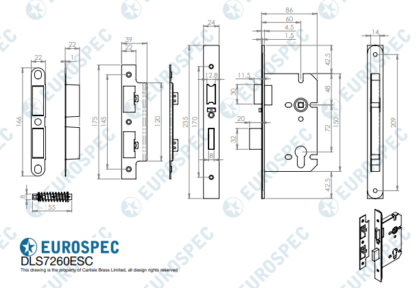 Easi-T Din Euro Profile Escape Lock