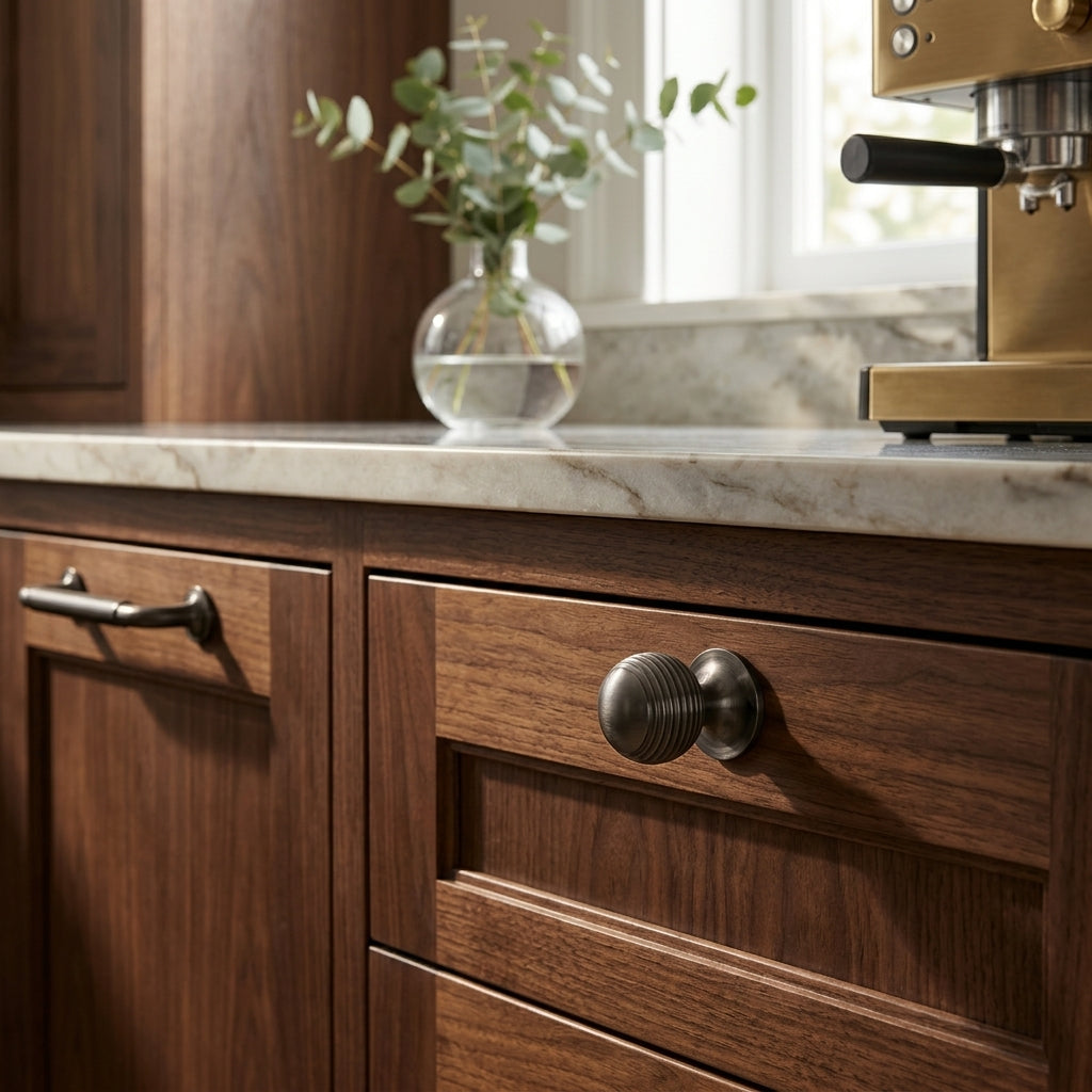 Caesar Cupboard Knob on Round Rose
