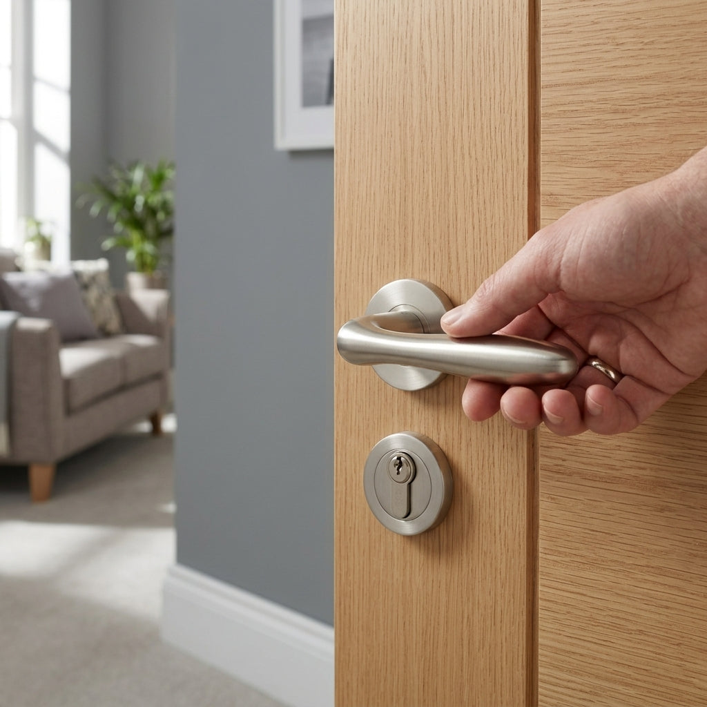 Peninsula Lever on 6mm Slim Fit Sprung Rose
