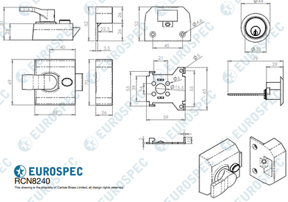 Contract Rim Cylinder Nightlatch