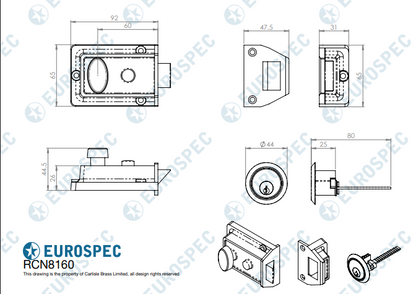 Traditional Rim Cylinder Nightlatch