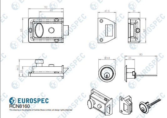 Traditional Rim Cylinder Nightlatch