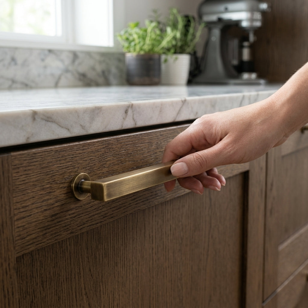 Square T-Bar Cupboard Pull Handle