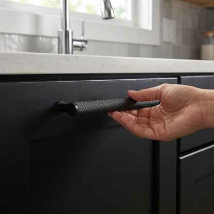 Crispin Knurled T-bar Cupboard Pull Handle