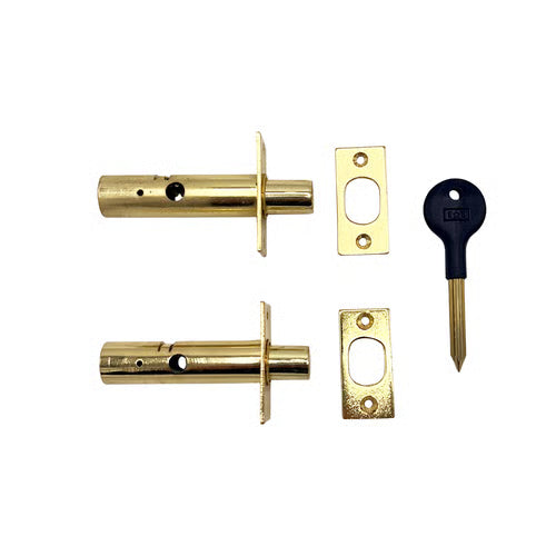 (Rack) Spline (Star) Key Door Bolts - 2 Bolts 1 Key - 32mm Backset