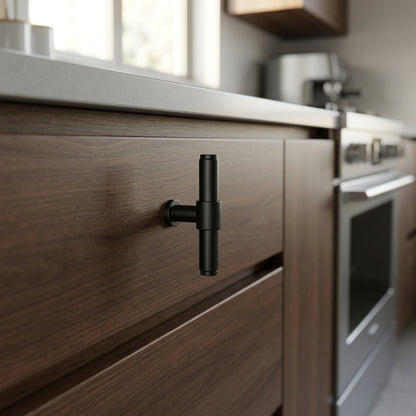 Kingston Plain T-Bar Cupboard Knob 80mm Length